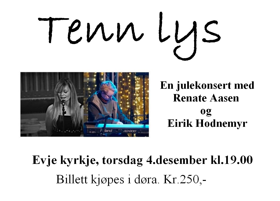 Tenn lys, en julekonsert plakat