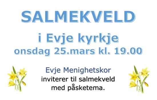 salmekveld i Evje kyrkje