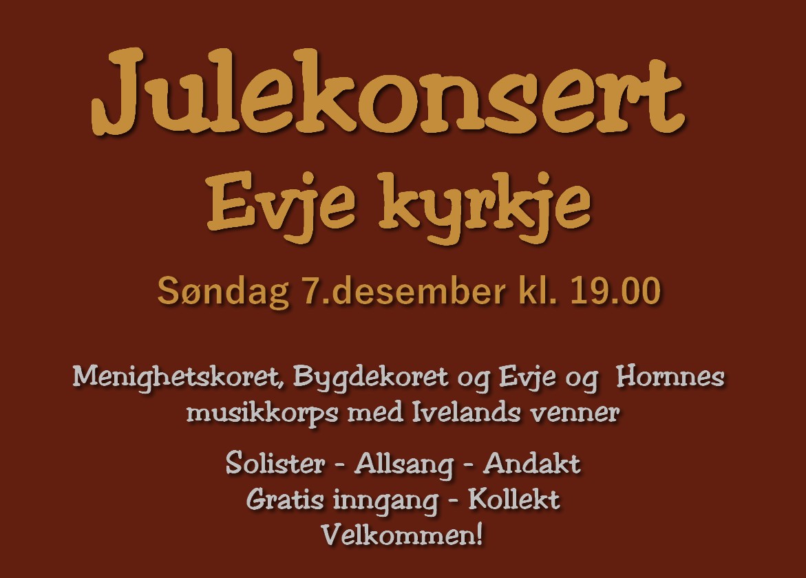 plakat julekonsert tradisjonell
