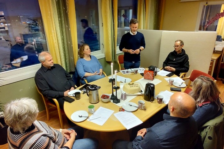 Bilde fra avslutningen på kirkekontoret